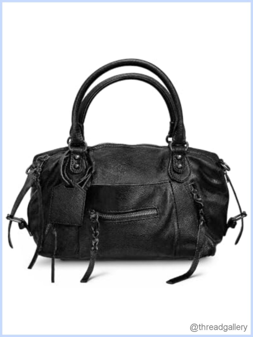 Vegan Leather Mini City Tote Bag Slouchy Hobo Crossbody